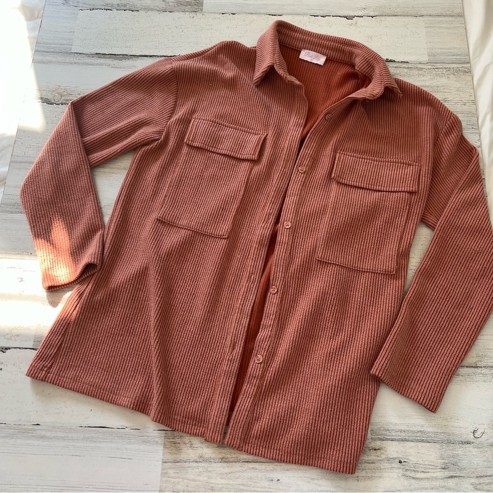 Pink Lily Button Down